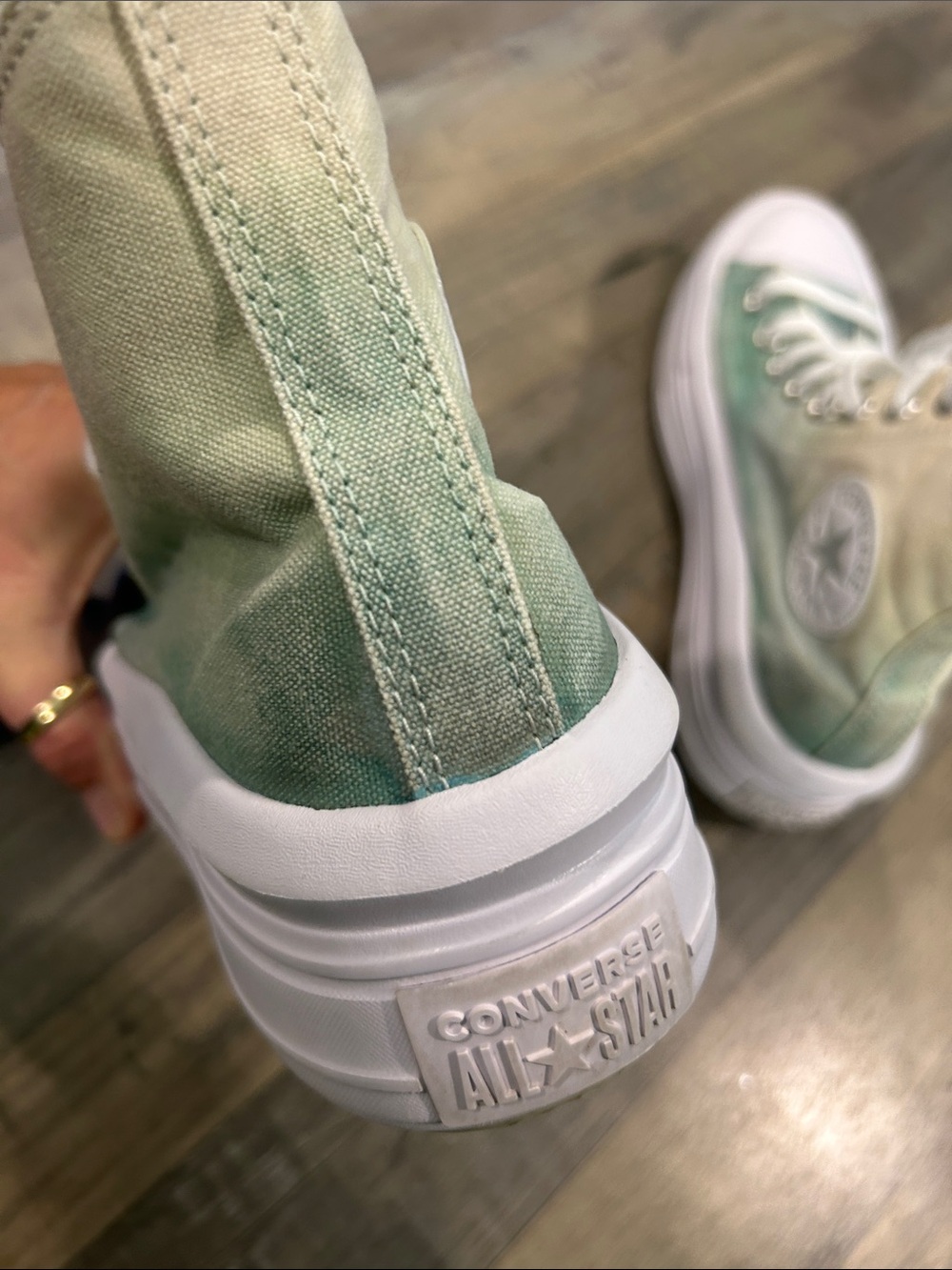 Converse High-Top Platform Sneakers - Green Fade - Picture 12 of 12